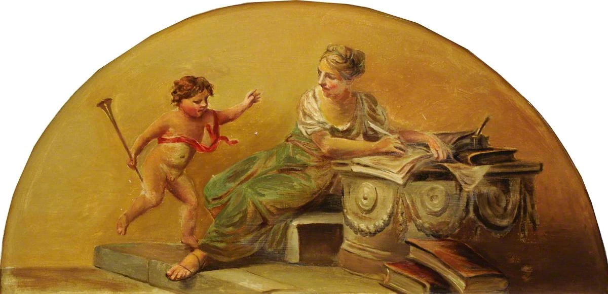 Putto con una personificazione della poesiav